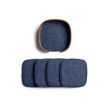 DailyObjects Felt Desk Trio Bundle with Desk Mat|Coaster|Orb Mouse Pad - Limited Edition - Blue