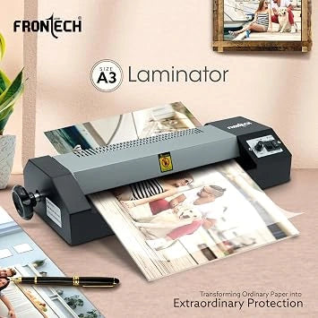 FRONTECH HD-32020 Laminator/Lamination Machine, Adjustable Temperature, Over-Thin Design with 4 Rollers, for Office and Home (LAM-0001) (Open-Box)