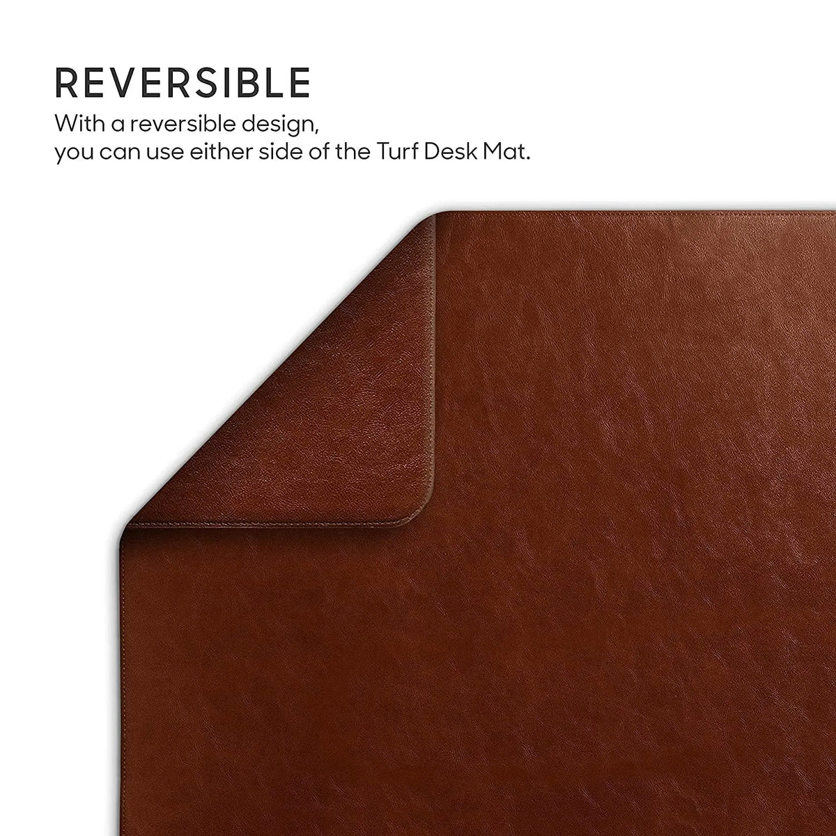 DailyObjects Orb Mouse Pad – Large Vegan Leather, Non-Slip, Tan (Open-Box)