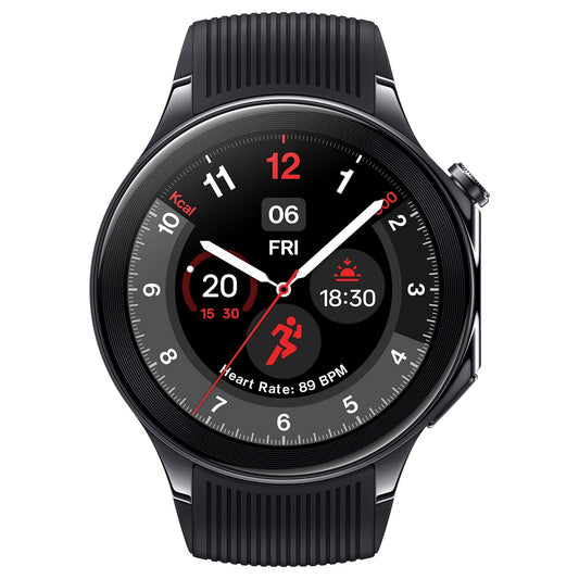 OnePlus Watch 2 with Wear OS 4,Snapdragon W5 Chipset,Upto 100hrs battery life,1.43’’ AMOLED Display, Stainless Steel & Sapphire Crystal build,Dual Frequency GPS, 5 ATM, IP68 & BT Calling