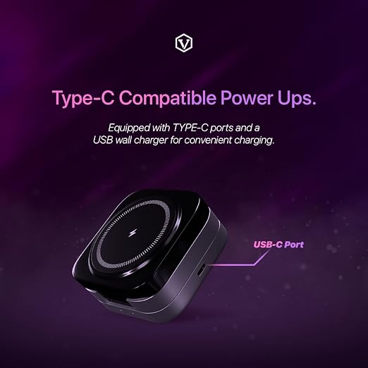 Virtutron 15W Collapsible Wireless Charging Pad |Wireless Charger |Type C Charging, Compatible for iPhone 15/15 Pro/ 15 Pro Max/15 Plus/14/13/12 Samsung Galaxy S22 Ultra/S22+/S22/S21 Ultra (Black)