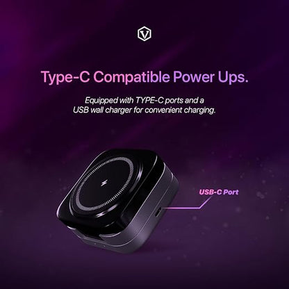 Virtutron 15W Collapsible Wireless Charging Pad |Wireless Charger |Type C Charging, Compatible for iPhone 15/15 Pro/ 15 Pro Max/15 Plus/14/13/12 Samsung Galaxy S22 Ultra/S22+/S22/S21 Ultra (Black)