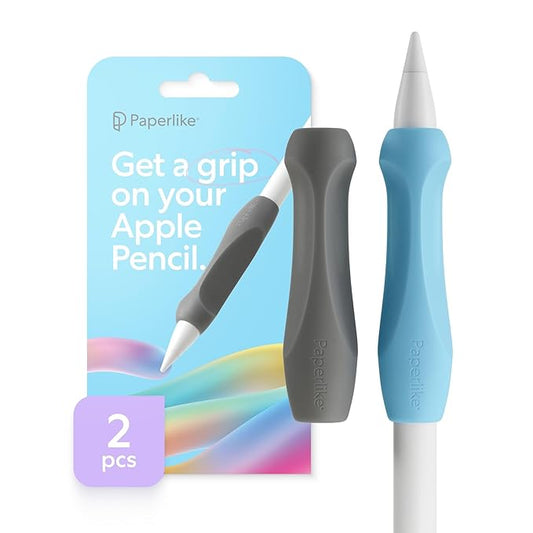 Paperlike's Pencil Grips for Apple Pencil 1st & 2nd Generation, USB-C & Pro - Set of 2 - Ergonomic precision