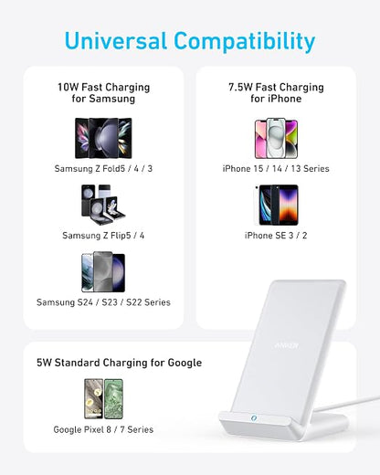Anker Wireless Charger, PowerWave Stand, Qi-Certif