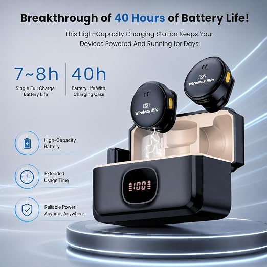 Futopia Wireless Rechargeable Microphone with Charger
