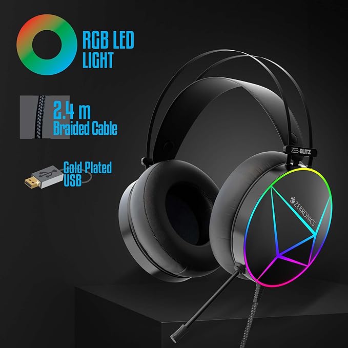 ZEBRONICS Zeb-Blitz USB Gaming Headphone with Dolb