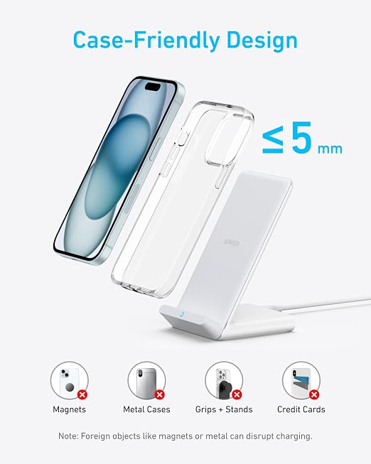 Anker Wireless Charger, PowerWave Stand, Qi-Certif