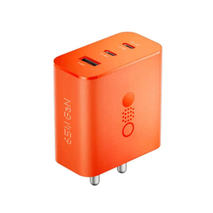 CMF by Nothing 65W GaN Multiport Charger | Dual USB-C + USB-A | PD 3.0 | Intelligent Power Distribution, Orange (Open-Box)