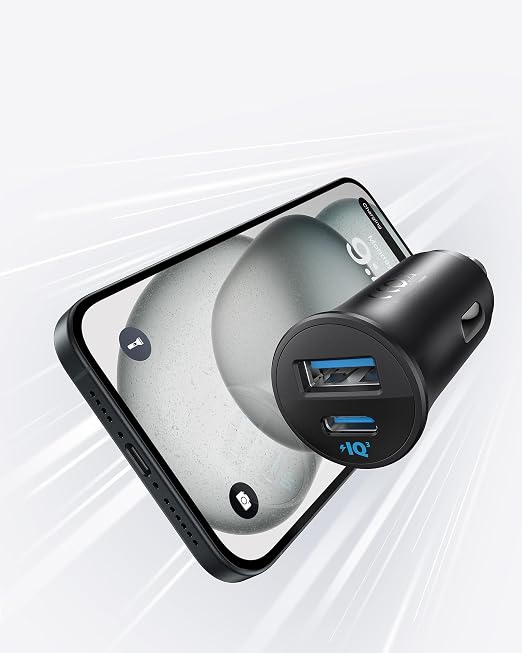 Anker USB-C Car Charger, 30W 2-Port Type-C Car Ada