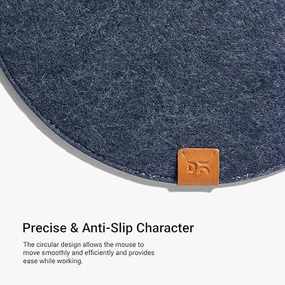 DailyObjects Felt Desk Trio Bundle with Desk Mat|Coaster|Orb Mouse Pad - Limited Edition - Blue