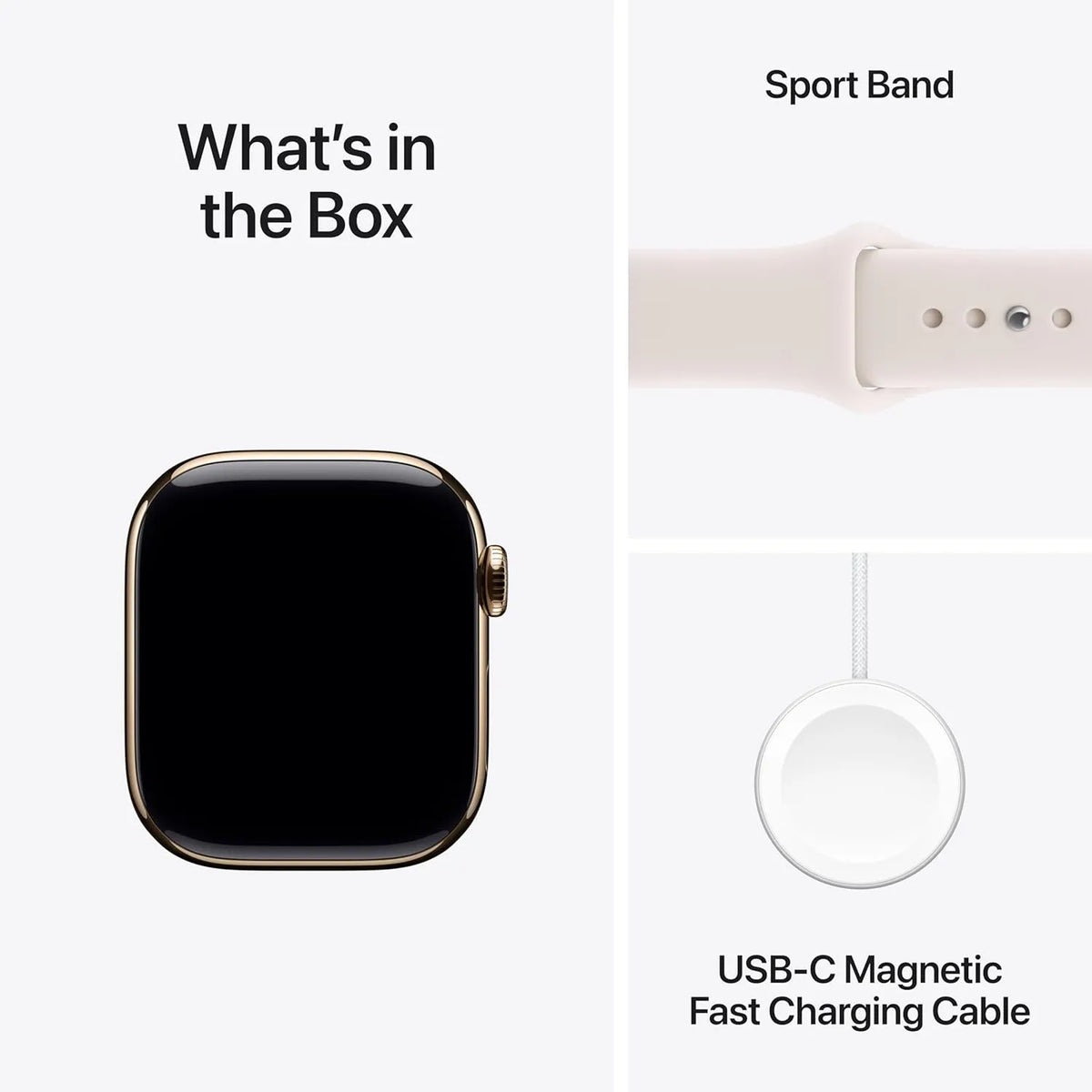 Apple Watch Series 11 GPS + Cellular 46mm – Gold Titanium, Light Blush Sport Band (Open-Box)