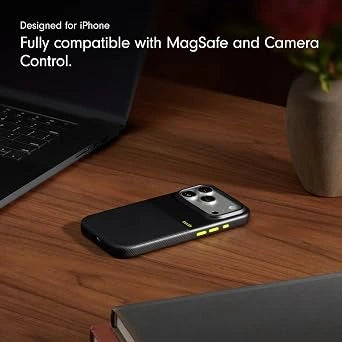 Beats iPhone 17 Pro Rugged Case with MagSafe & Camera Control, Scratch & Drop Tested, Matte Texture with Microfibre Lining - Everest Black (Open-Box)