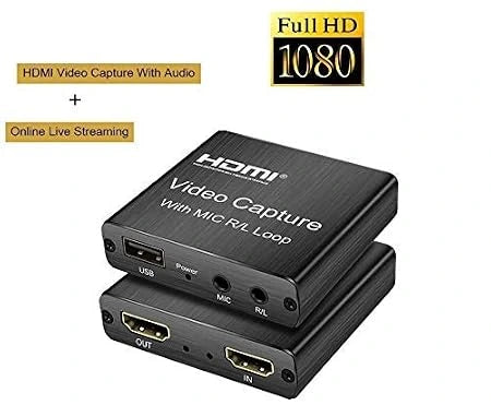 BigPlayer HDMI to USB 2.0 Video Capture Board Game Record Live Streaming Broadcast Local Loop Output (Open-Box)