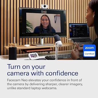 Elgato Facecam Neo Plug-’n-Play Webcam 1080p60 Full HD USB Connect on Laptop and Desktop For Streaming and Video Calls (Open-Box)