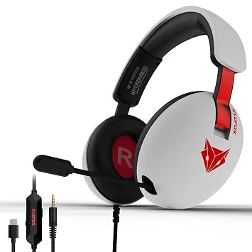 EvoFox Hyperion Gaming Headphones with Mic - 50mm Drivers, Immersive Surround Sound, Retractable Mic (Open-Box)