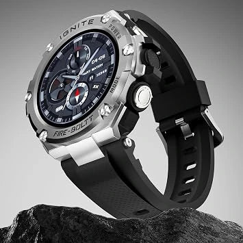 Fire-Boltt Assault Rugged Smartwatch – 1.5" HD Display, Bluetooth Calling, 600mAh Battery, Compass, Heart Rate & SpO2 Monitoring (Open-Box)
