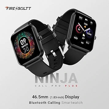 Fire-Boltt Ninja Call Pro Plus Bluetooth Calling Smart Watch, 1.83 HD Display, AI Voice Assistant, 120+ Sports Modes (Open-Box)