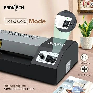 FRONTECH HD-32020 Laminator/Lamination Machine, Adjustable Temperature, Over-Thin Design with 4 Rollers, for Office and Home (LAM-0001) (Open-Box)
