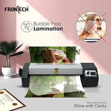 FRONTECH HD-32020 Laminator/Lamination Machine, Adjustable Temperature, Over-Thin Design with 4 Rollers, for Office and Home (LAM-0001) (Open-Box)