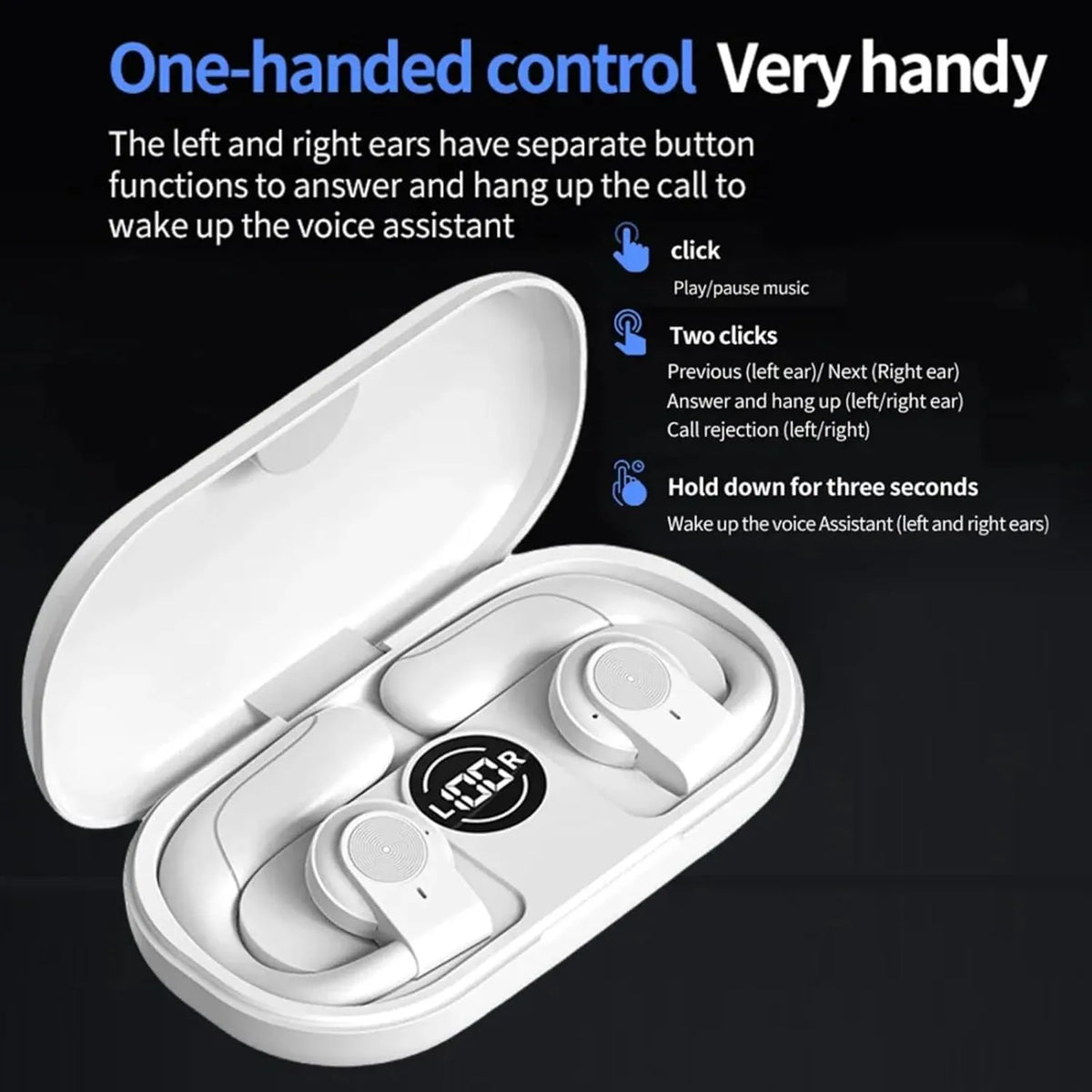 COREGENIX GT03 TWS Earbuds, Gaming Earbuds with Sleek Design 30 Hours Playtime Bluetooth 5.3 + ENC Clarity 13mm HD BASS Drivers (Open-Box)