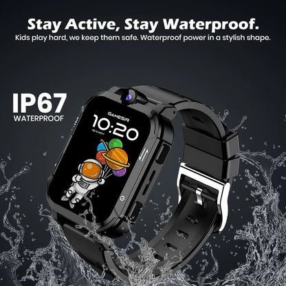 GameSir Safeguard Kids Smart Watch – 4G/5G SIM Calling, GPS, SOS & Video Calling- Black (Open-Box)