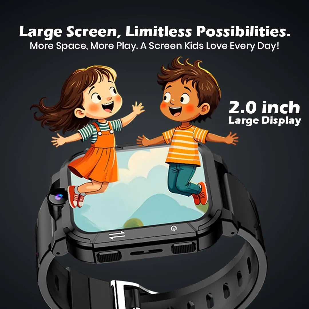 GameSir Safeguard Kids Smart Watch – 4G/5G SIM Calling, GPS, SOS & Video Calling- Black (Open-Box)