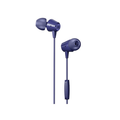 JBL C50HI Wired in Ear Headphones with Mic, One Button Multi-Function Remote, Lightweight and Comfortable fit (Open-Box)