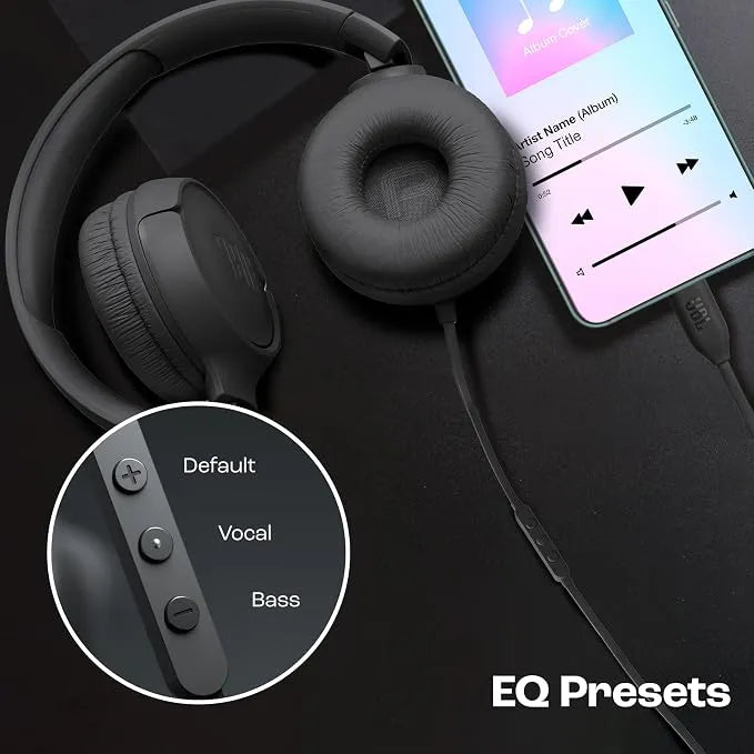 JBL Tune 520C USB-C Wired On-Ear Headphones with Mic