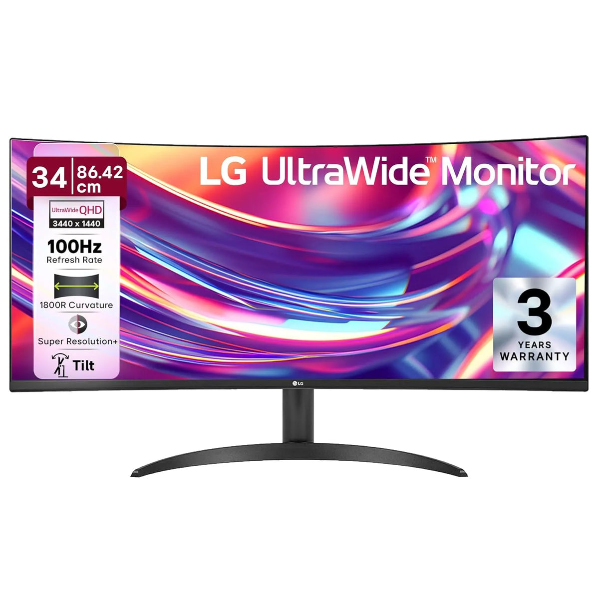 LG 34 Inches 21:9 Curved Ultra Wide Monitor 34WR50QC (Open-Box)