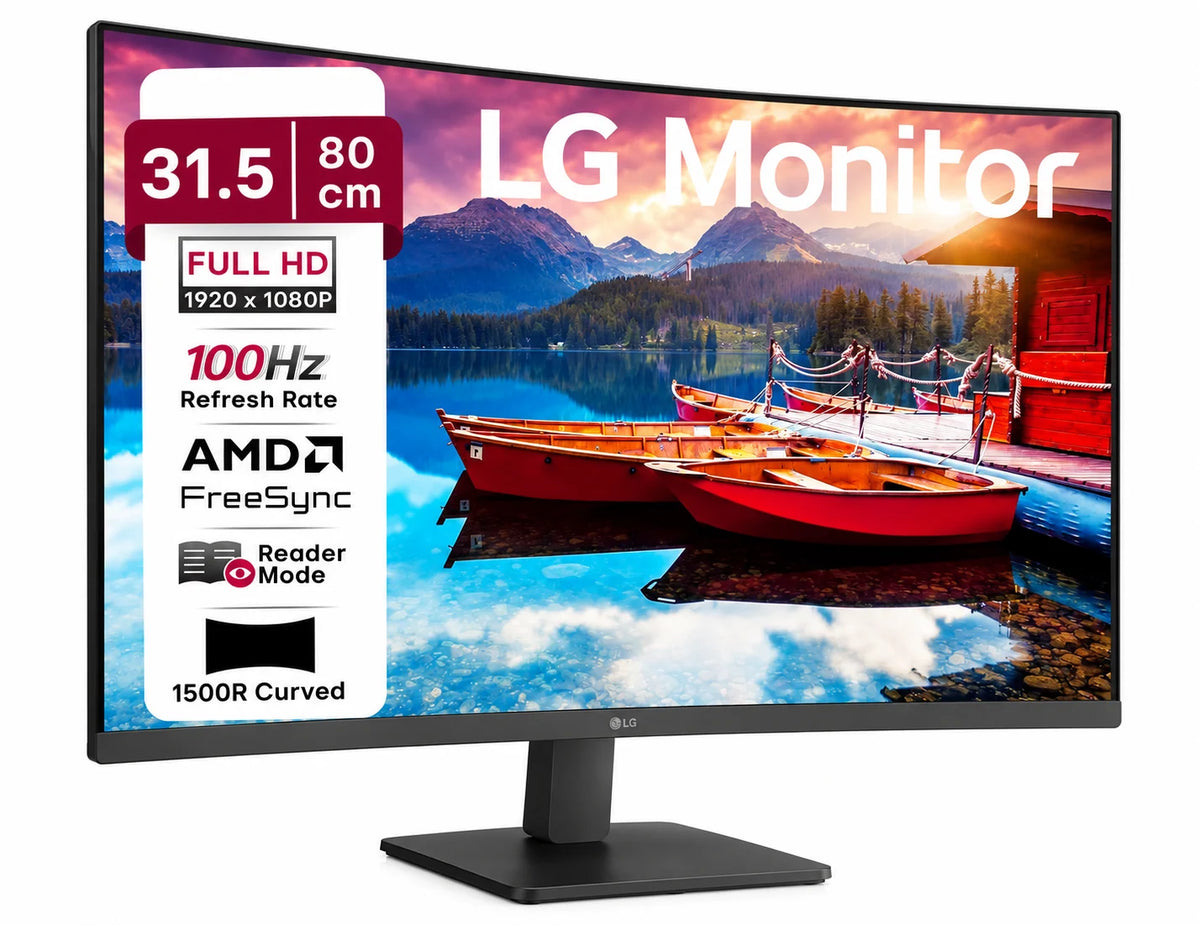 LG 32MR50C 31.5" Curved Monitor – FHD, 100Hz & AMD FreeSync (Open-Box)