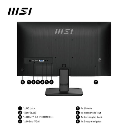 MSI PRO MP251 E2 24.5-Inch FHD Office Monitor (Open-Box)