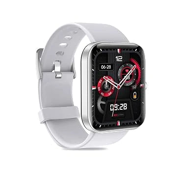 MUSTARD Rock Smart Watch with 1.81" HD Display, Bluetooth Calling, 120+ Sports Mode, Multiple Watch Faces, SpO2, Silver (Open-Box)