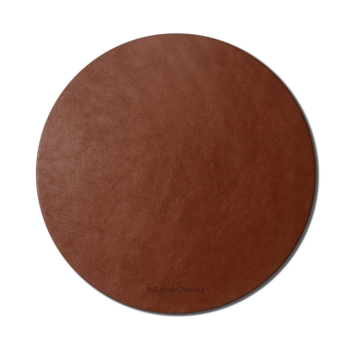 DailyObjects Orb Mouse Pad – Large Vegan Leather, Non-Slip, Tan (Open-Box)