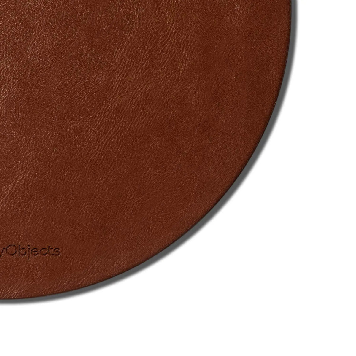 DailyObjects Orb Mouse Pad – Large Vegan Leather, Non-Slip, Tan (Open-Box)