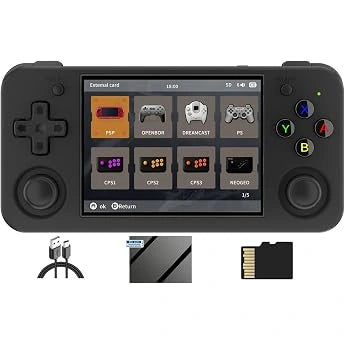 New World RG35XX H Retro Handheld Game Console 3.5 in IPS Screen Built-in 3300mAH Battery 64G TF Card Classic Games Console (Open-Box)