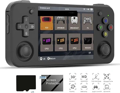 New World RG35XX H Retro Handheld Game Console 3.5 in IPS Screen Built-in 3300mAH Battery 64G TF Card Classic Games Console (Open-Box)
