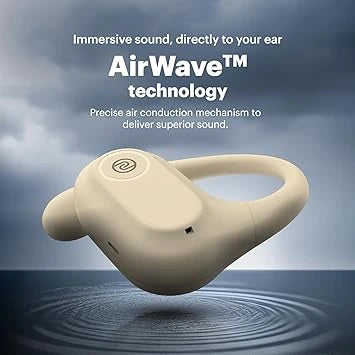 Noise Pure Pods Wireless Open Ear Earbuds with AirWave Technology and Detachable Pure Band- Zen Beige (Open-Box)