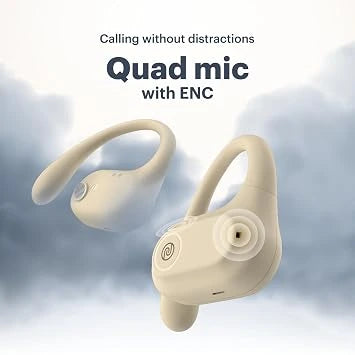 Noise Pure Pods Wireless Open Ear Earbuds with AirWave Technology and Detachable Pure Band- Zen Beige (Open-Box)