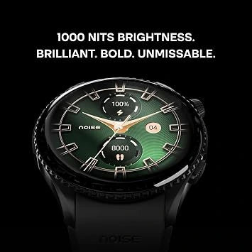 Noise NoiseFit Halo 3 Smart Watch with 1.43 Inch AMOLED Display Elite Black (Open-Box)