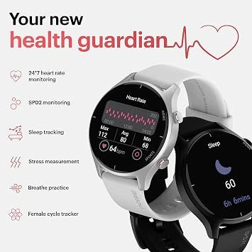 Noise Twist Round dial Smart Watch with Bluetooth Calling, 1.38" TFT Display, up-to 7 Days Battery, 100+ Watch Faces (Open-Box)