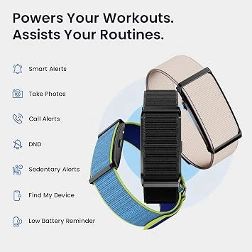Pebble Newly Launched Qore Fitness Band with 45 Days Battery Life | 100+ Sports Modes | Advanced Health Tracking - Black (Open-Box)