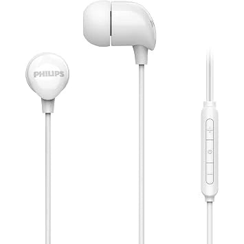 Philips TAE2146WT Wired Earphones – USB-C, 10mm Deep Bass & Mic (Open-Box)