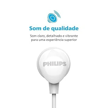 Philips TAE2146WT Wired Earphones – USB-C, 10mm Deep Bass & Mic (Open-Box)