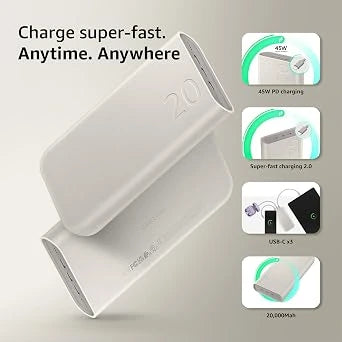 Samsung Galaxy 20000mAh Power Bank, Wired Battery Pack-Gray (Open-Box)