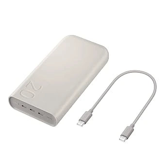 Samsung Galaxy 20000mAh Power Bank, Wired Battery Pack-Gray (Open-Box)