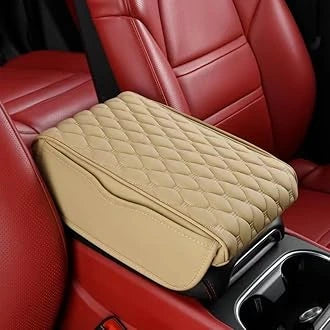 TANTRA Premium Car Armrest Cushion Organizers, 5-in-1 Center Console Cover with 2 Storage Bags Cup Holder, Tissue Box Slot (Open-Box)