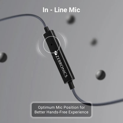 ZEBRONICS Bro C Type-C Wired Earphones with Mic