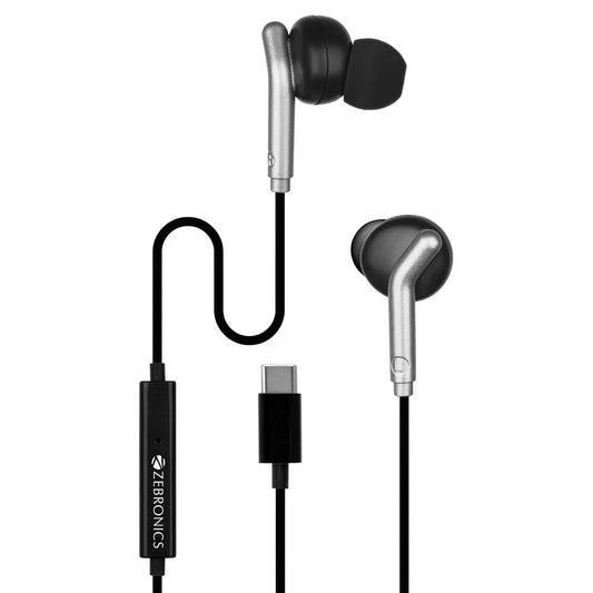 ZEBRONICS Bro C Type-C Wired Earphones with Mic
