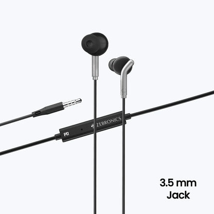 ZEBRONICS BRO 3.5mm Wired Earphones with Mic