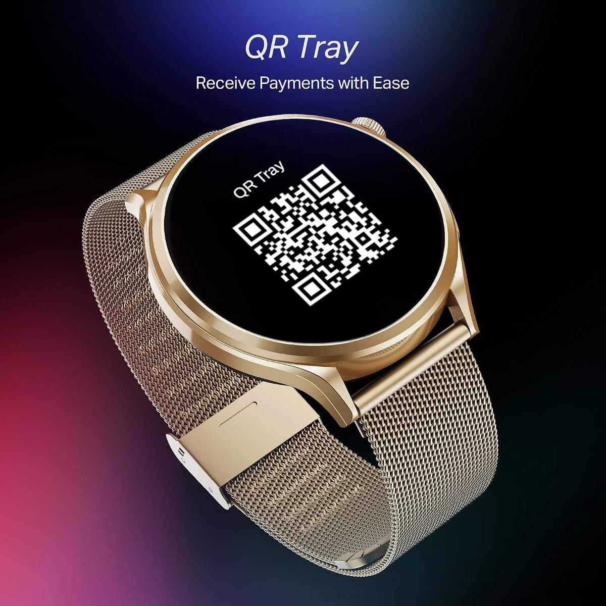 boAt Lunar Discovery Pro Smart Watch – 1.39" Round Display, Metal Build & SOS -Rose Gold (Open-Box)